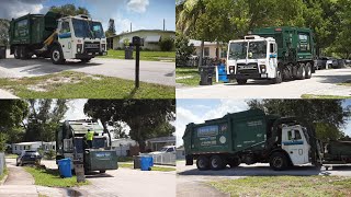 Waste Pro's Heil Durapack Python No.1514 on Trash + Heil Tag Team on Recycling 