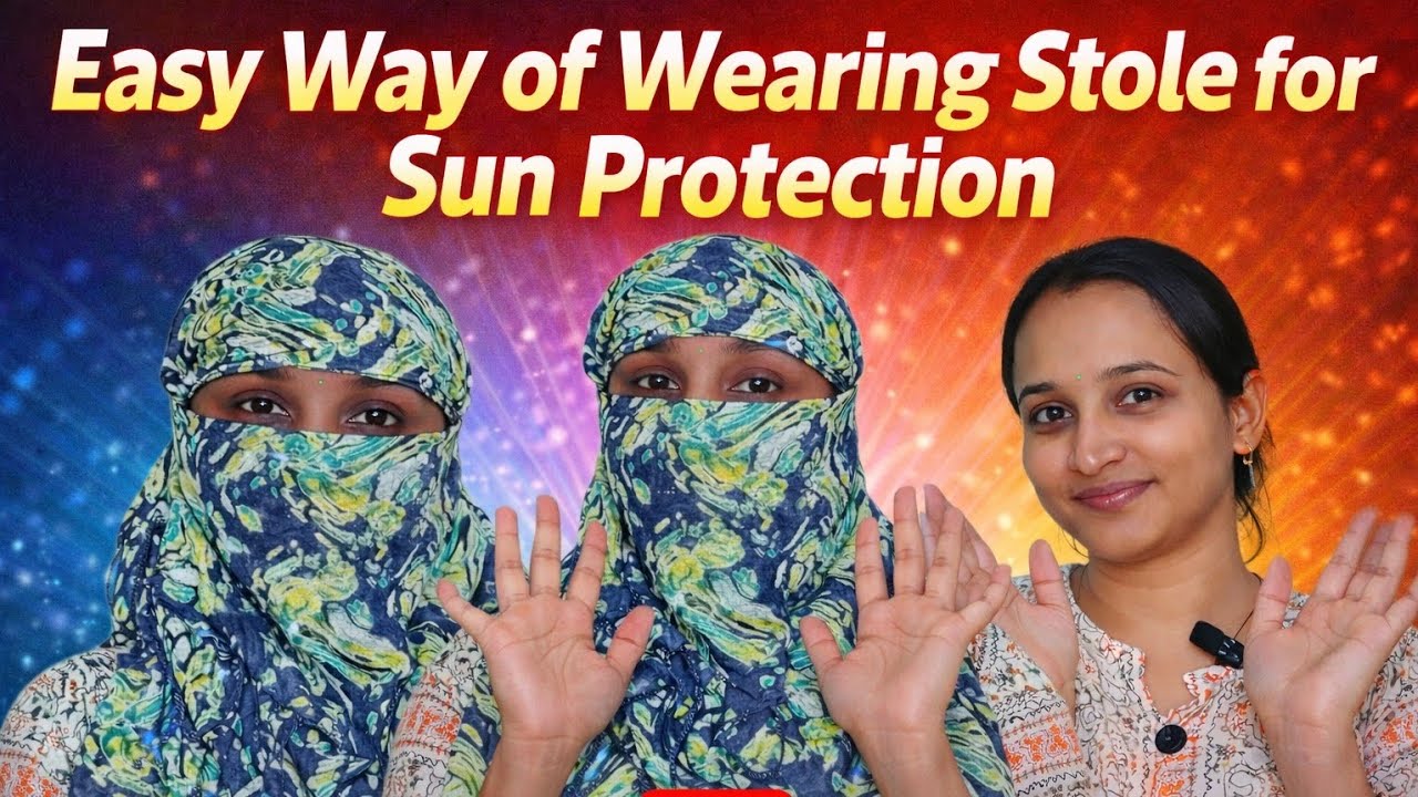 5 different methods of wearing Stole or Duppata 