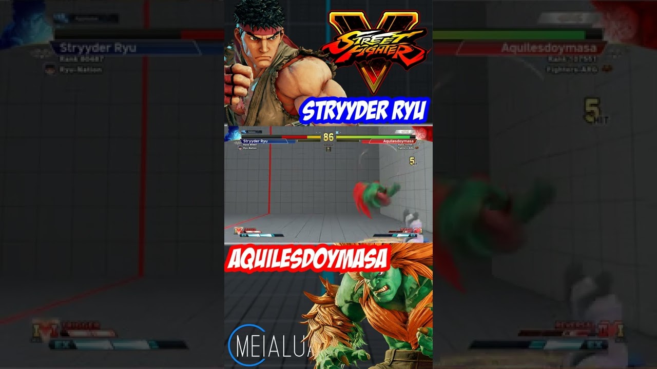 SFV CE - Stryyder Ryu(RYU) VS Aquilesdoymasa(BLANKA) # MeiaLua  🌘 MeiaLua 🌘