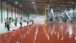 Manufacturing Facility using Flowfresh Antimicrobial Polyurethane Flooring System