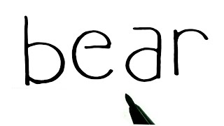 cara menggambar BERUANG dari kata BEAR screenshot 3