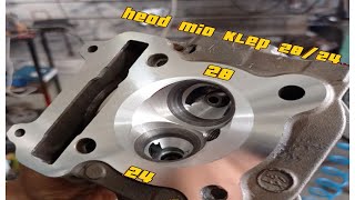 modift head | RUBAH SUDUT | Head mio klep 28/24 untuk bore up 150cc part 1