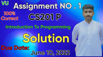 CS201 Assignment 1 Solution 2022 | CS201 100%  Correct | Introduction to Programming by Usama Rajput