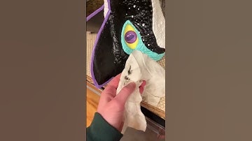 Fursuit making can be a pain sometimes. #fursuitmaker #fursuit #dinomask #dinofury #furry