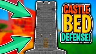 INSANE CASTLE BED DEFENSE (Minecraft Bedwars)