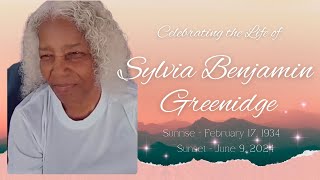 Celebrating the Life of Sylvia Benjamin Greenidge