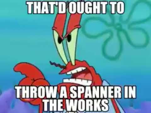 British SpongeBob but it’s just British English slang