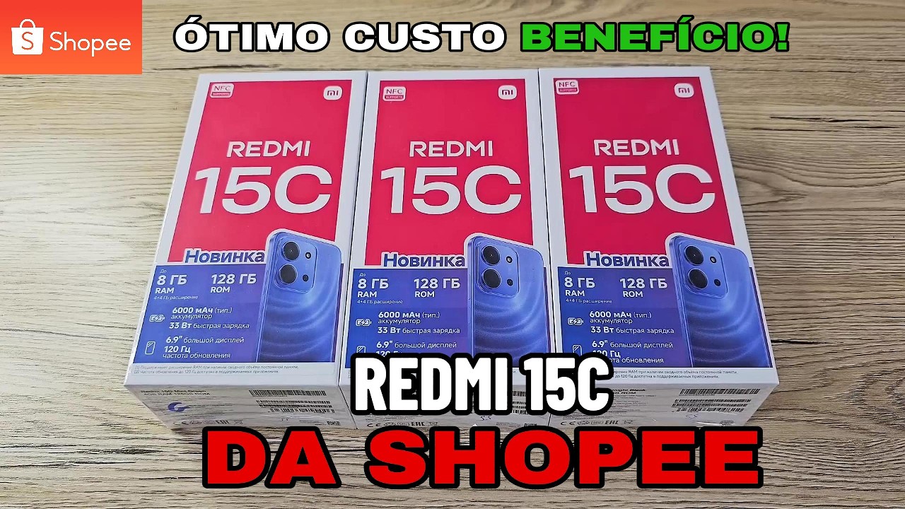 REDMI 15C 2026 | COMPREI NA SHOPEE | CHEGOU EM 4 DIAS