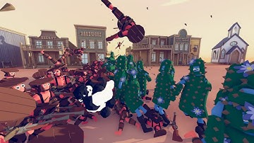 50 Cactus vs 100 Blunderbuss in TABS with Wild West Fraction Update