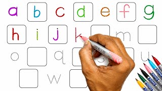 abc Missing Letters Worksheet | Learn Small Letters a to z | Lowercase Alphabet Practice for Kids