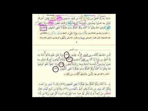 ربط وفهم ايات سوره القصص الجزء الرابع من الأيه رقم ٤٣ الى الأيه رقم ٦٢