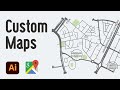 Create custom google maps complete in adobe illustrator  snazzy maps 2021