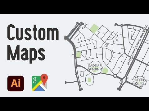 Create Custom Google Maps (Complete) in Adobe Illustrator u0026 Snazzy Maps (2021)