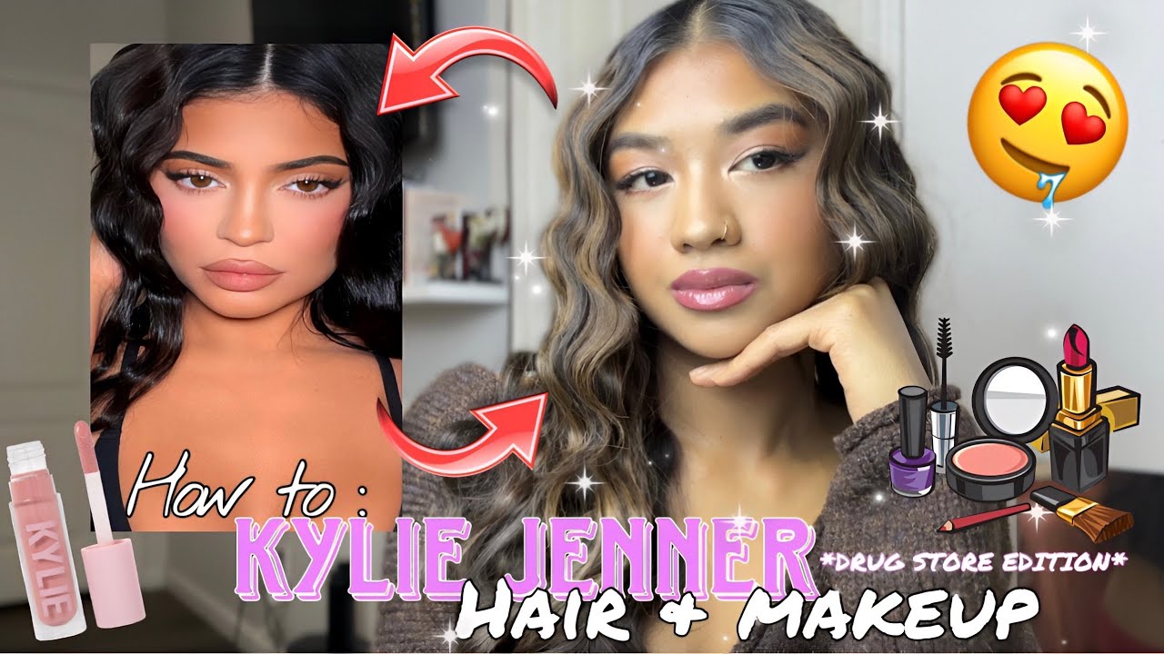 KYLIE JENNER HAIR AND MAKEUP TUTORIAL *DRUG STORE EDITION* YouTube