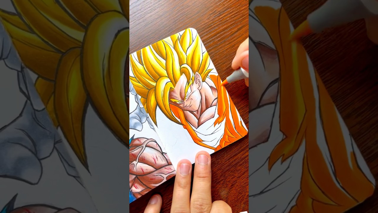 [ASMR] Drawing Goku Super Saiyan 2 - Dragon Ball Z | WyRich 