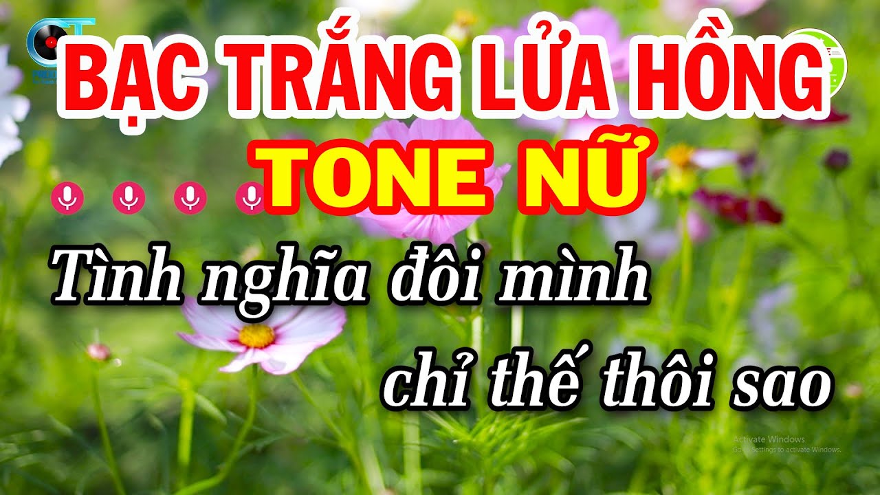 Karaoke Bạc Trắng Lửa Hồng Tone Nữ ( Am ) Nhạc Sống Beat Mới Nhất