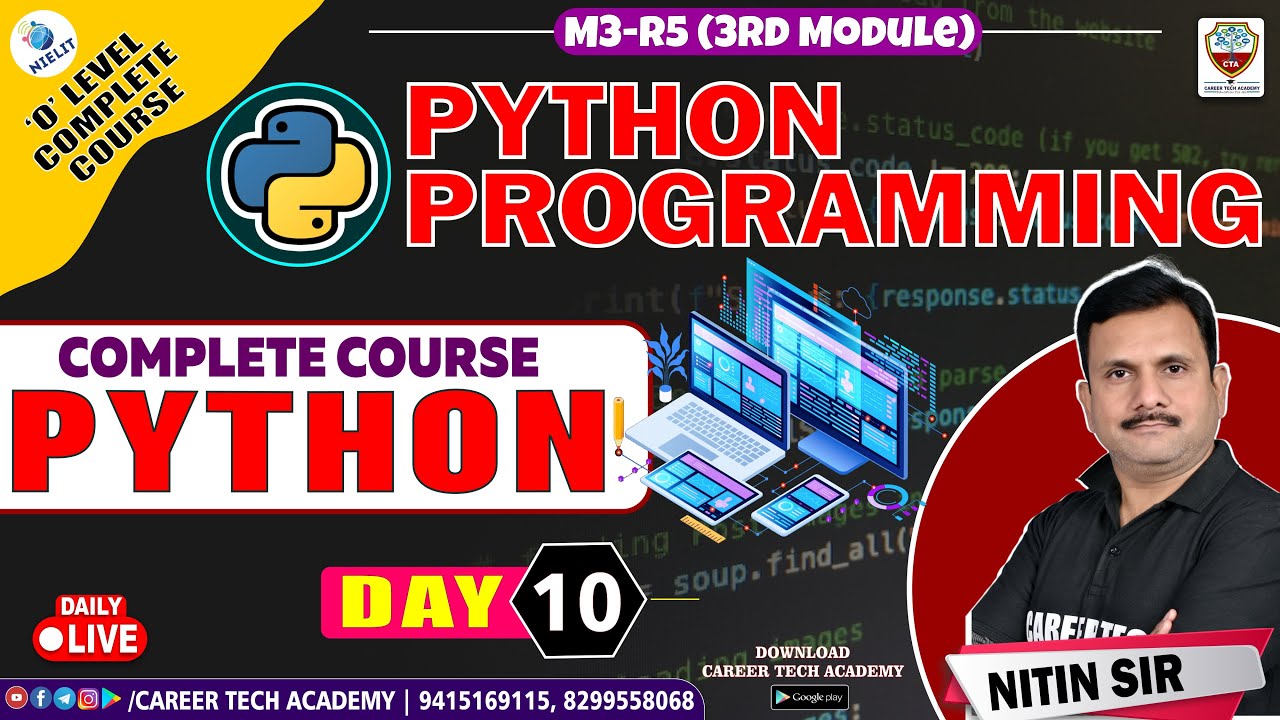 #OLevel | M3-R5 PYTHON PROGRAMMING | L - 10 | Complete Python सर्वज्ञ ...