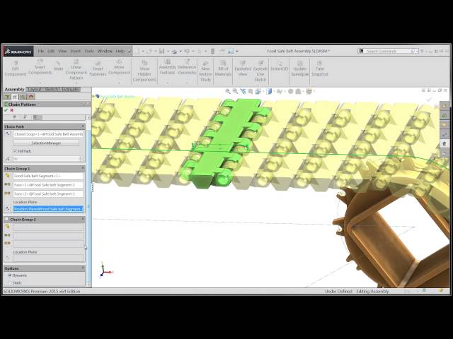 Nowości SOLIDWORKS 2015 - Szyk łańcuchowy komponentów on Vimeo