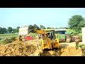Jcb 3DX Xpert Machine Backhoe Loader Loading Mud in New House Making । Jcb Video । Tractor Video