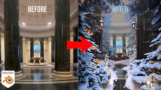 Create a Winter Scene Tracked to Video in Blender/AE