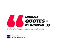 Minimal Quotes | After Effects Template