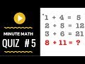 Math Puzzles with Answers in 60 seconds  - The Viral 1   4 = 5 Puzzle
