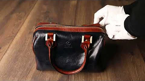 Full-Grain Navy Blue Leather Handbag Shoulder Bag - Little Dorrit | Time Resistance Official Video