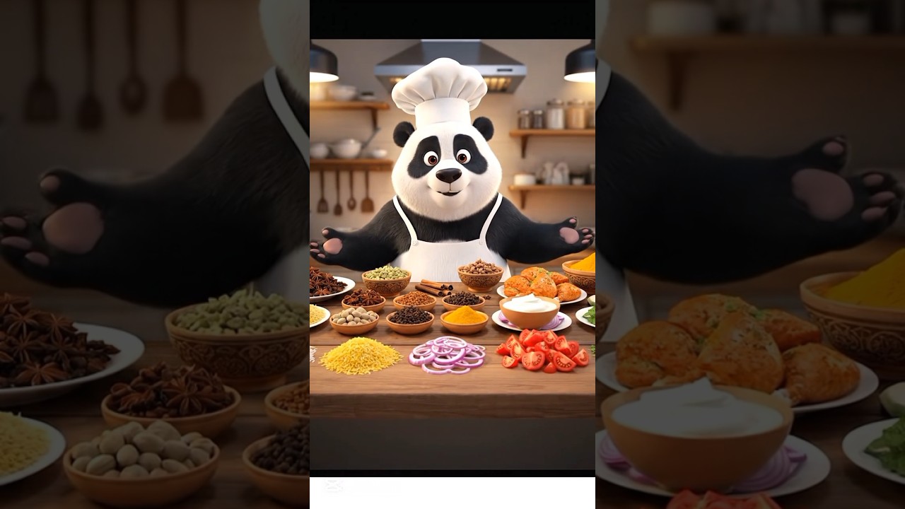 Cute Panda 🐼 Style Chicken Bryani | Cooking full Recipe