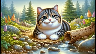 Cute Kittens and Gentle Stream Sounds to Help You Relax and Fall Asleep Fast，3H