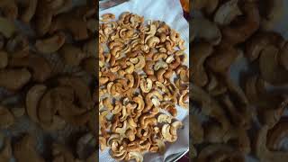 Fried cashew #snacks #cashew #jeedipappu #itsraining #favorite #hometown #summerhome #holidays