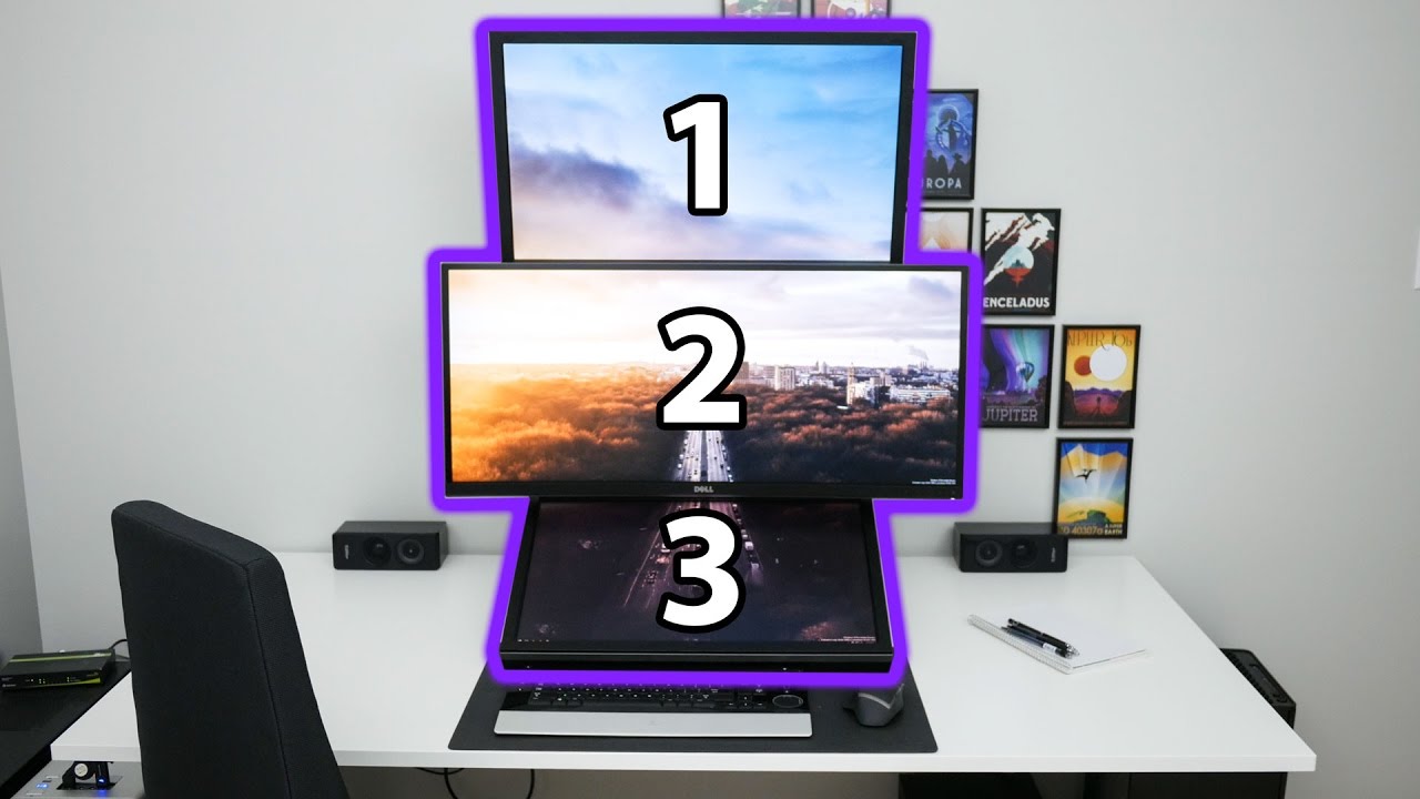 A Better Stacked Dual Monitor Setup Top Or Bottom Youtube