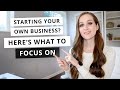 what to FOCUS ON when you&#39;re just starting out