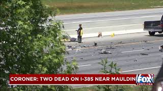 Coroner confirms two dead in wreck on I-385