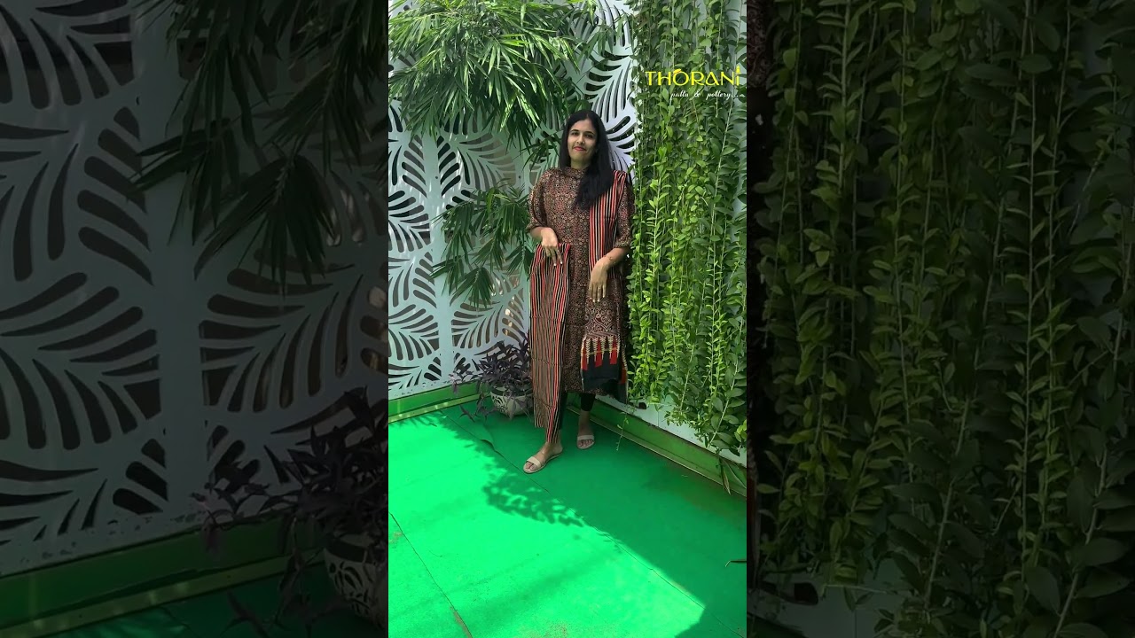 Exquisite Chanderi Silk Suit Sets with Ajrakh Prints | House of Thorani Collection