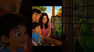 Greating Emerald #parrot #birds #funny #kidscartoon #funnyanimation #emerald #familyfun