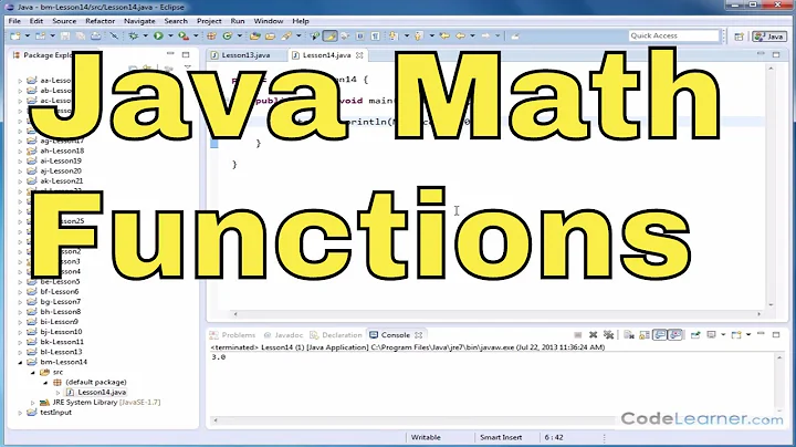 Java Tutorial - 14 - Rounding Numbers, Ceiling, and Floor (Math Functions)