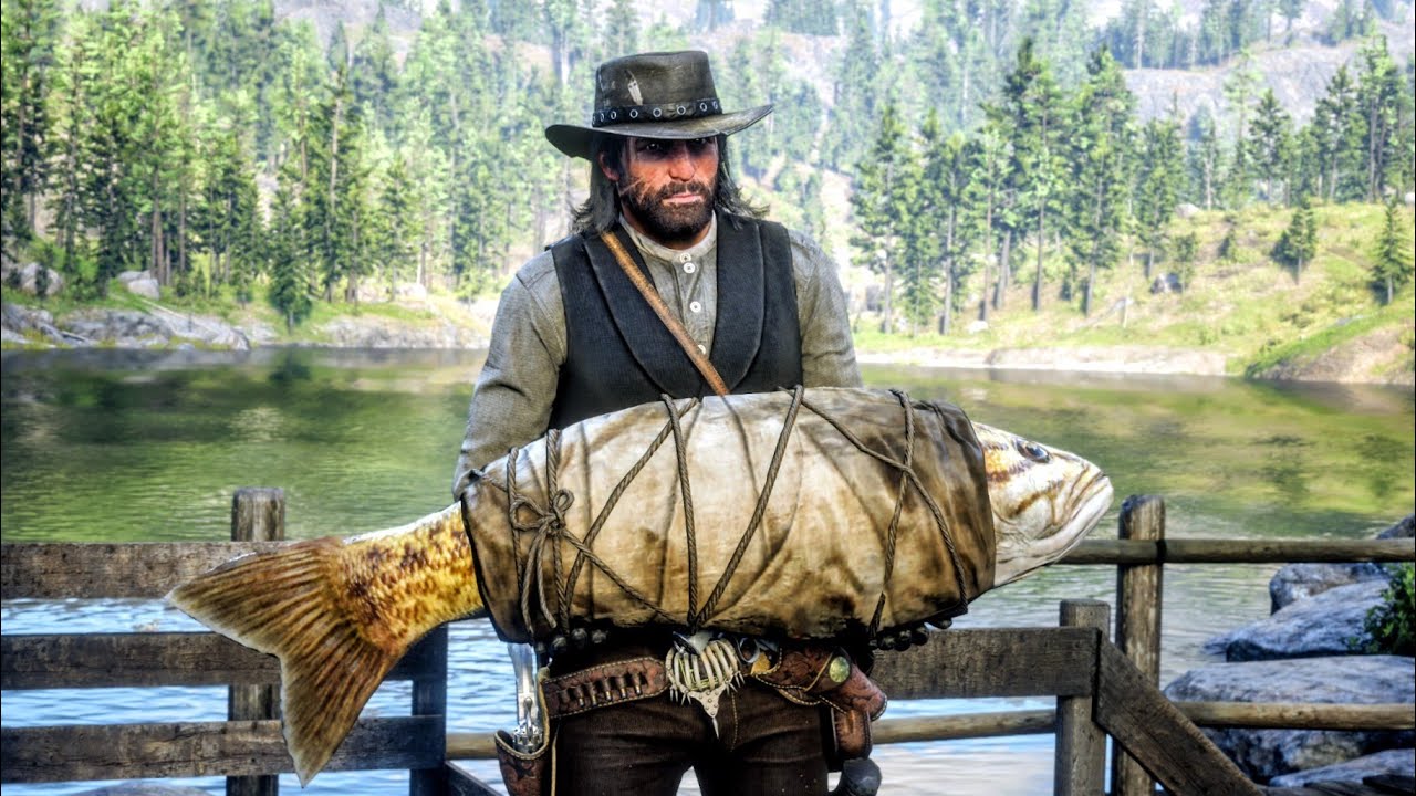 Red Dead Redemption 2 – Fishing the Legendary Smallmouth Bass | Rain and a Giant Under the Surface