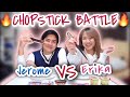 SIAPA YANG LEBIH JAGO PAKE SUMPIT?? CHOPSTICK BATTLE WITH JEROME!!