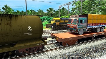 TRAIN SIMULATOR I OIL TANKER COUPLING LORRY CONTAINER I BUMPY RAILROAD RAILWORKS I RAILWAY RITAM