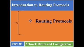 Part 20. Introduction to Routing Protocols.