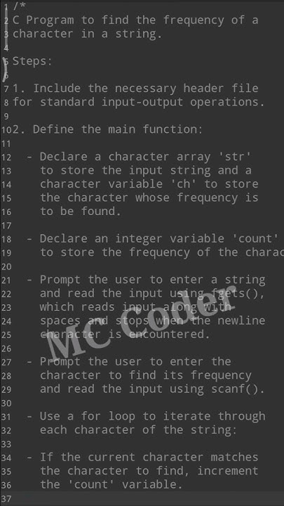 How to Find Frequency of given character in string |C Program to Find ...