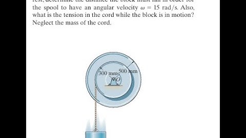The spool has a mass of and a radius of gyration of If the 10 -kg block is released from rest, deter