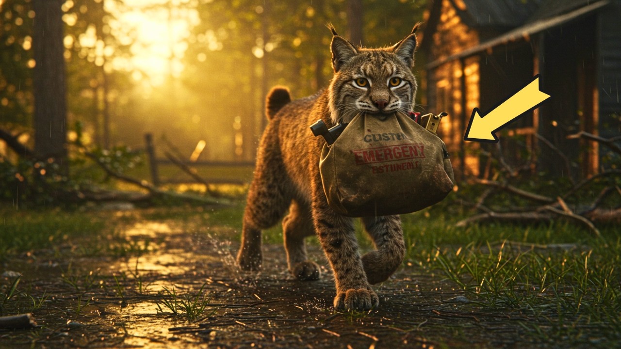 Woman Sees Bobcat Dragging a Mysterious Bag — Her Heart Melts When She Looks Inside - YouTube