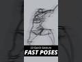 The Fastest 23 Gesture Drawings You've Ever Seen ⚡ #artshorts #timelapse