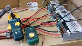 Four MegaWatt S-700-12 Power Supplies Running at 200 Amps 2800 Watts Output - Demo