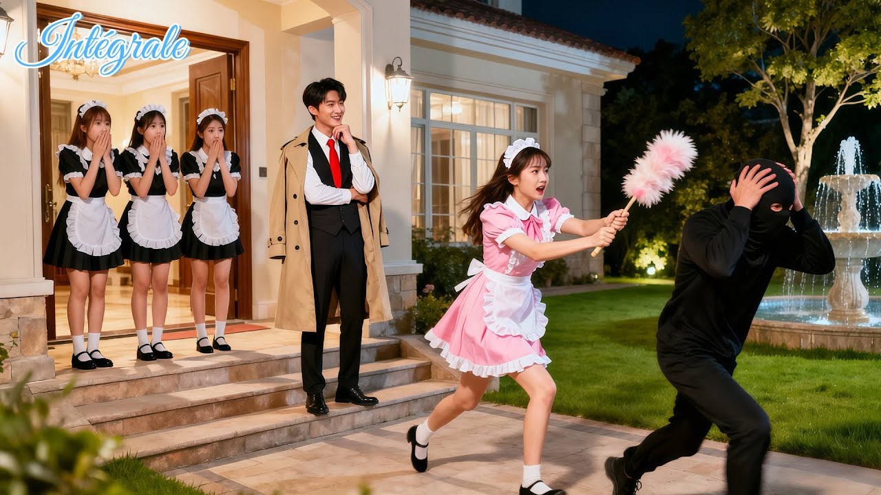 Le PDG n’a jamais souri, mais rit en voyant une pauvre femme de ménage chasser un voleur !