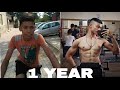 1  Year Natural Body   Transformation From Skinny to Aesthetic ( 20 year old ) - RITIK MISHRA