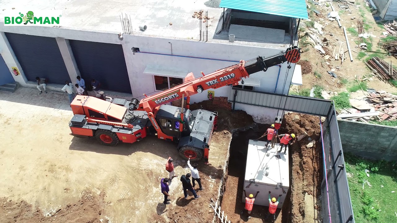 Commercial Sewage Treatment Plant Installation Video - Bioman