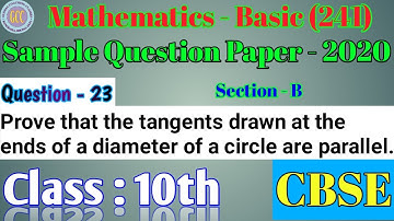 Prove that the tangents drawn at the ends of a diameter of a circle are parallel.