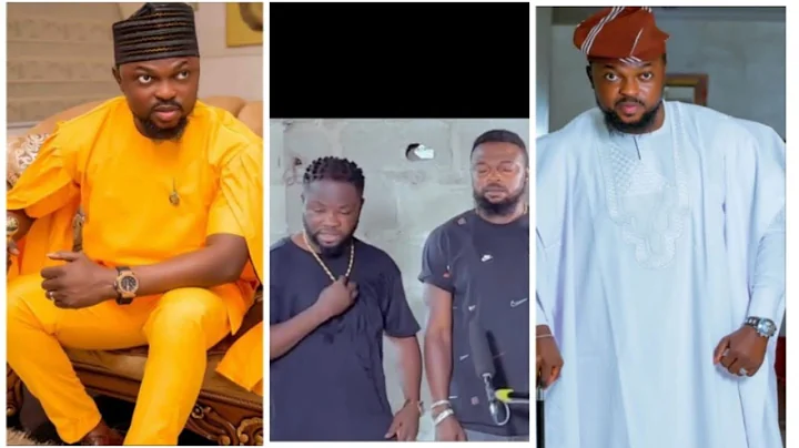 Kolawole Ajeyemi (Toyin Abraham's husband) on set of 5&6 (new Yoruba movie) with ITELE, AYO OLAIYA